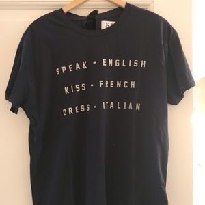 Zoe Karssen Tee w/ tie on back. Size Medium.